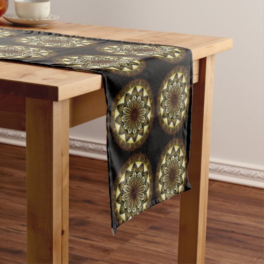 Ramadan Mandala Black Table Runner Kurzer Tischläufer (Beispiel)