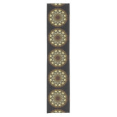 Ramadan Mandala Black Table Runner Kurzer Tischläufer (Vorderseite)