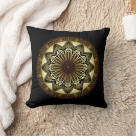 Ramadan Mandala Black Throw Pillow Kissen