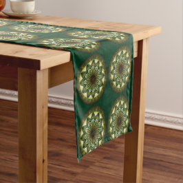 Ramadan Mandala Dark Green Table Runner Kurzer Tischläufer