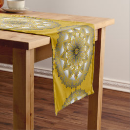 Ramadan Mandala Gold Table Runner Kurzer Tischläufer