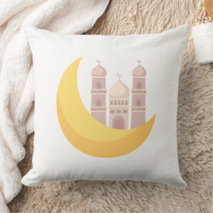 Ramadan-Minimalistische Moschee mit Mond-Kissen Kissen