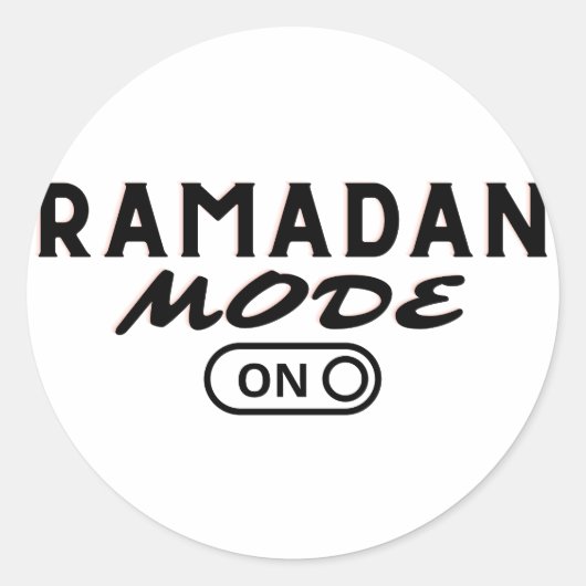 Ramadan Mode ON -2023- Runder Aufkleber (Vorderseite)