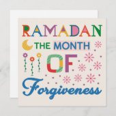 Ramadan Monat der Vergebung Feiertagskarte (Vorne/Hinten)
