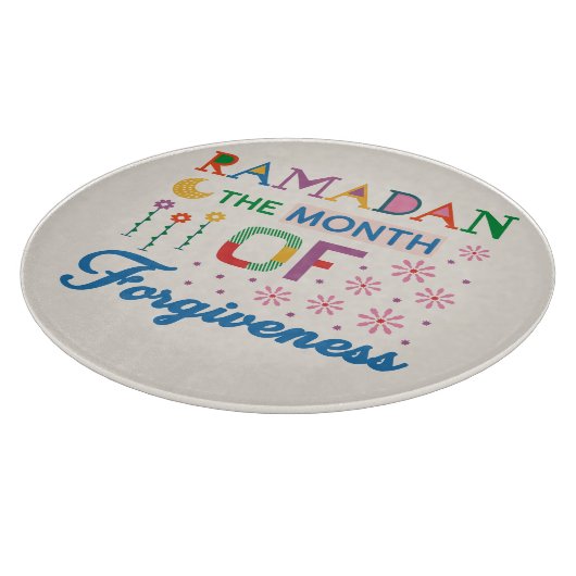 Ramadan Monat der Vergebung Schneidebrett (Ecke)