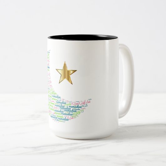 Ramadan Mond farbenfroh Zweifarbige Tasse (VorderseiteRechts)