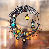 Ramadan Moon im Stile Pollock Fensteraufkleber (Blatt 2)