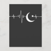 Ramadan Moon Islam Heartbeat Muslime Postkarte (Vorderseite)