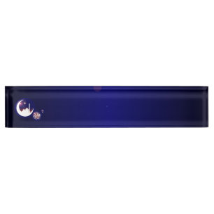 Ramadan Moschee im Crescent Moon mit Fanous Blue Namensplakette