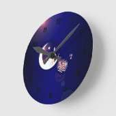 Ramadan Moschee im Crescent Moon mit Fanous Blue Runde Wanduhr (Winkel)