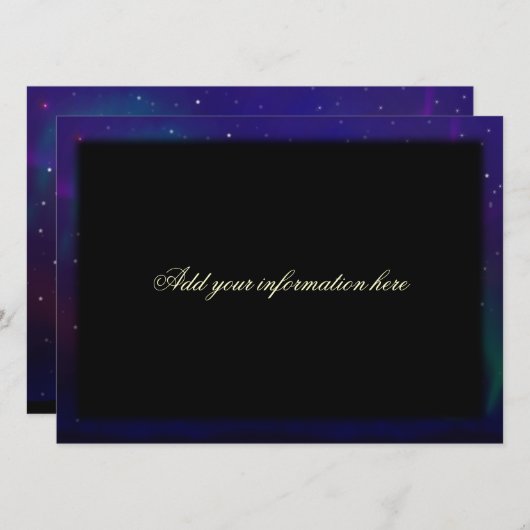 Ramadan Moschee mit Magischer Night Sky Einladung (Vorne/Hinten)