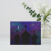 Ramadan Moschee mit Magischer Night Sky Postkarte (Stehend Vorderseite)