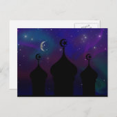 Ramadan Moschee mit Magischer Night Sky Postkarte (Vorne/Hinten)
