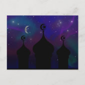 Ramadan Moschee mit Magischer Night Sky Postkarte (Vorderseite)