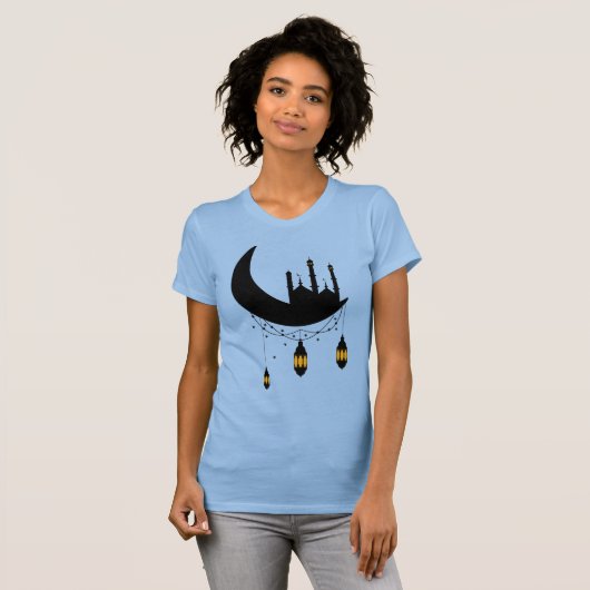 Ramadan Moschee Moon Lanterns T-Shirt (Vorne ganz)