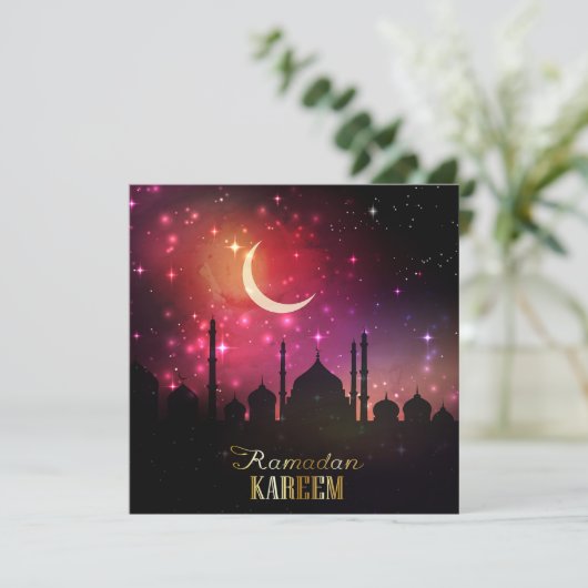 Ramadan Moschee Pink Sunset (Stehend Vorderseite)