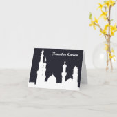 Ramadan-Moscheen-Schwarz-Karte Karte (Gelbe Blume)