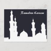Ramadan Mosque Black Postcard Postkarte (Vorderseite)