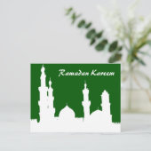 Ramadan Mosque Green Postcard Postkarte (Stehend Vorderseite)