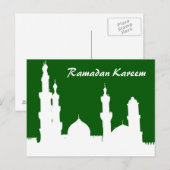Ramadan Mosque Green Postcard Postkarte (Vorne/Hinten)