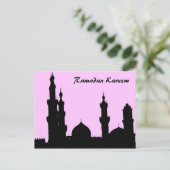 Ramadan Mosque Pink Postcard Postkarte (Stehend Vorderseite)