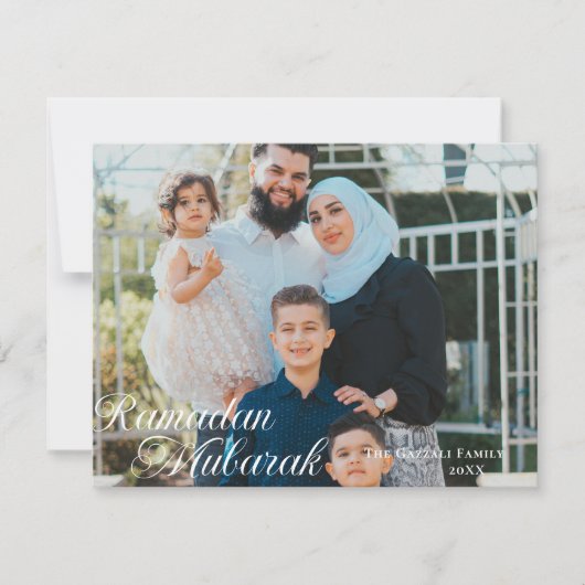 Ramadan Mubarak 2 Foto Feiertagskarte (Vorderseite)