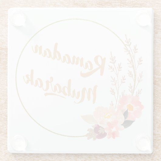 Ramadan Mubarak 5 Glasuntersetzer (Rückseite)