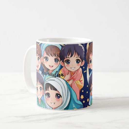 Ramadan Mubarak Anime Tasse (Vorderseite Links)
