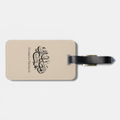 Ramadan Mubarak Arabic Calligraphy Art Thuluth Gepäckanhänger (Rückseite horizontal)