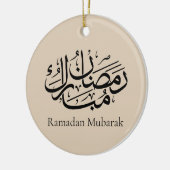 Ramadan Mubarak Arabic Calligraphy Art Thuluth Keramik Ornament (Links)