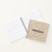 Ramadan Mubarak Arabic Calligraphy Minimal Thuluth Notizblock (Innenseite)