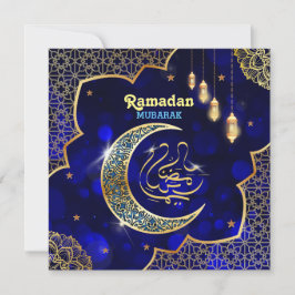 Ramadan Mubarak Arabische Kalligrafie Golden Cresc Feiertagskarte