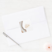 Ramadan Mubarak arabische Kalligrafie Quadratischer Aufkleber (Umschlag)