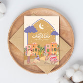 Ramadan Mubarak Colorful Oasis Card Karte