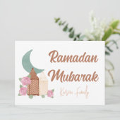 Ramadan Mubarak Dekoration Benutzerdefinierter Nam Einladung (Stehend Vorderseite)