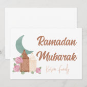 Ramadan Mubarak Dekoration Benutzerdefinierter Nam Einladung (Vorne/Hinten)