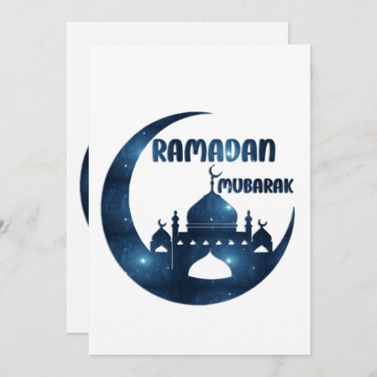Ramadan Mubarak Einladung (Vorne/Hinten)
