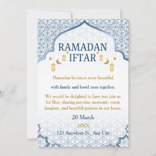 Ramadan Mubarak Einladungen – Elegante Familien-If