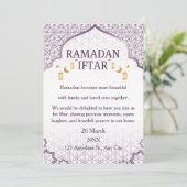 Ramadan Mubarak Einladungen – Elegante Familien-If (Stehend Vorderseite)