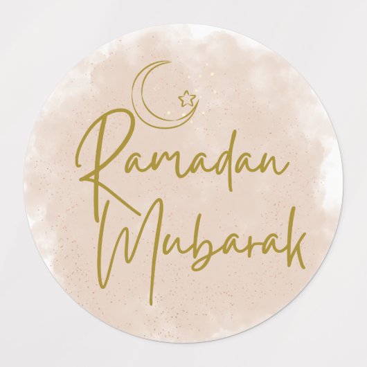 Ramadan Mubarak Etiketten (Design 2)