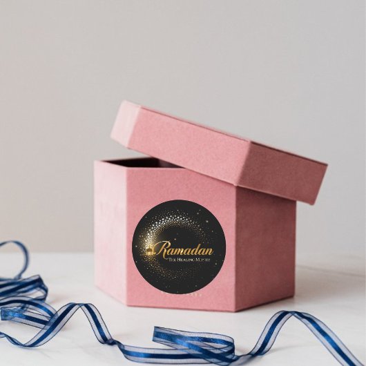 Ramadan MubaraK Feiertag  Runder Aufkleber