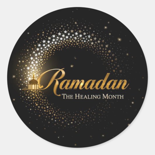 Ramadan Mubarak Feiertag  Runder Aufkleber (Vorderseite)
