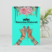 Ramadan Mubarak Feiertagskarte (Stehend Vorderseite)