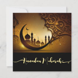 Ramadan Mubarak Flat Holiday Card Feiertagskarte