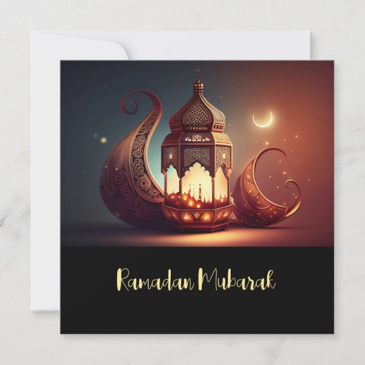 Ramadan Mubarak Flat Holiday Card Feiertagskarte (Vorderseite)