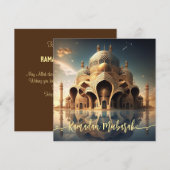 Ramadan Mubarak Flat Holiday Card Feiertagskarte (Vorne/Hinten)