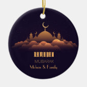 Ramadan Mubarak Flat Holiday Card Keramik Ornament (Vorne)