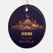 Ramadan Mubarak Flat Holiday Card Keramik Ornament (Links)