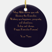 Ramadan Mubarak Flat Holiday Card Keramik Ornament (Hinten)