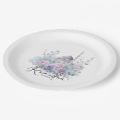 Ramadan Mubarak Floral Islamic Party Decor Pappteller (Schrägansicht)